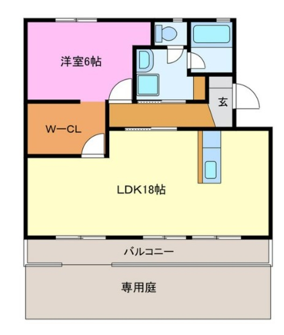 お庭でガーデニングの間取り図