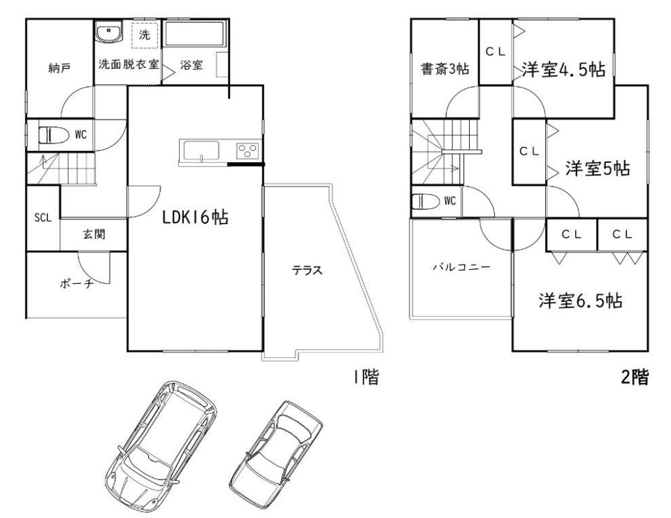 浜松市和合町に新築一戸建て賃貸!!の間取り図