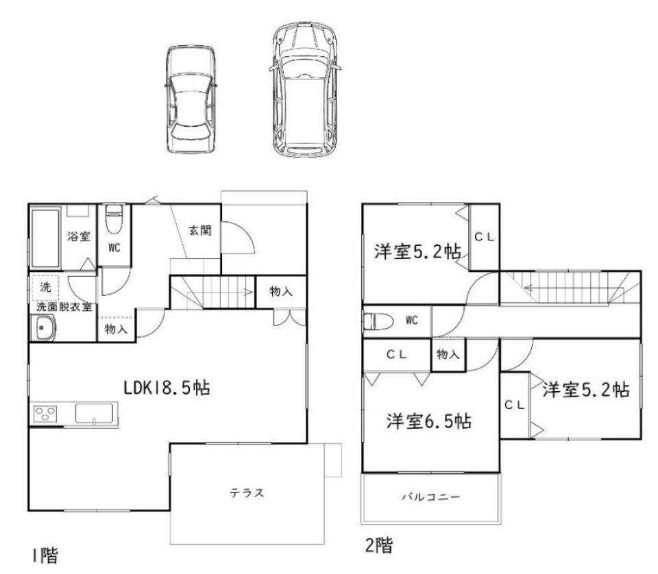 【新築】浜松市和合町に新築一戸建て賃貸！！の間取り図