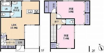 書斎付きの2SLDK