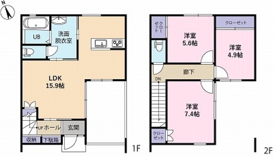 【新築】高林の戸建て賃貸！の間取り図