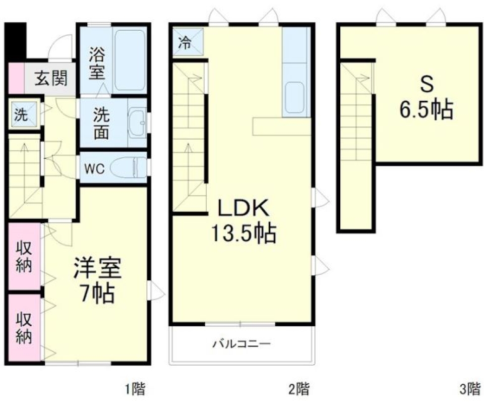 立体構造と柄を住みこなす［ペット可］の間取り図