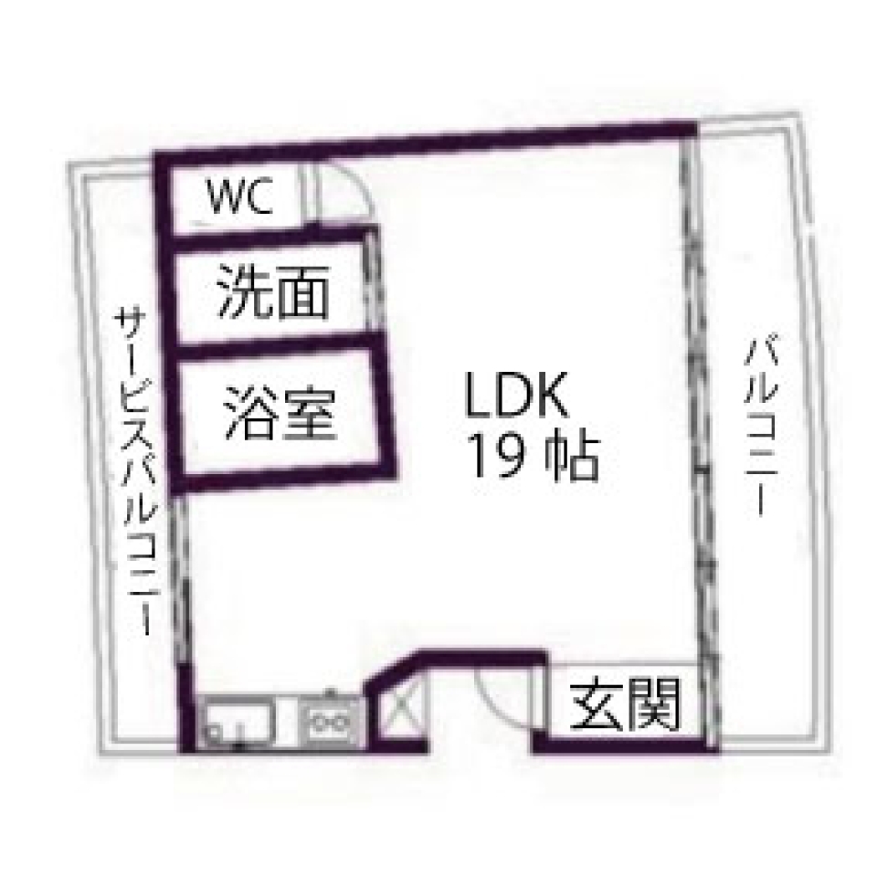 都市景観賞受賞した正にデザイナーズなお部屋の間取り図