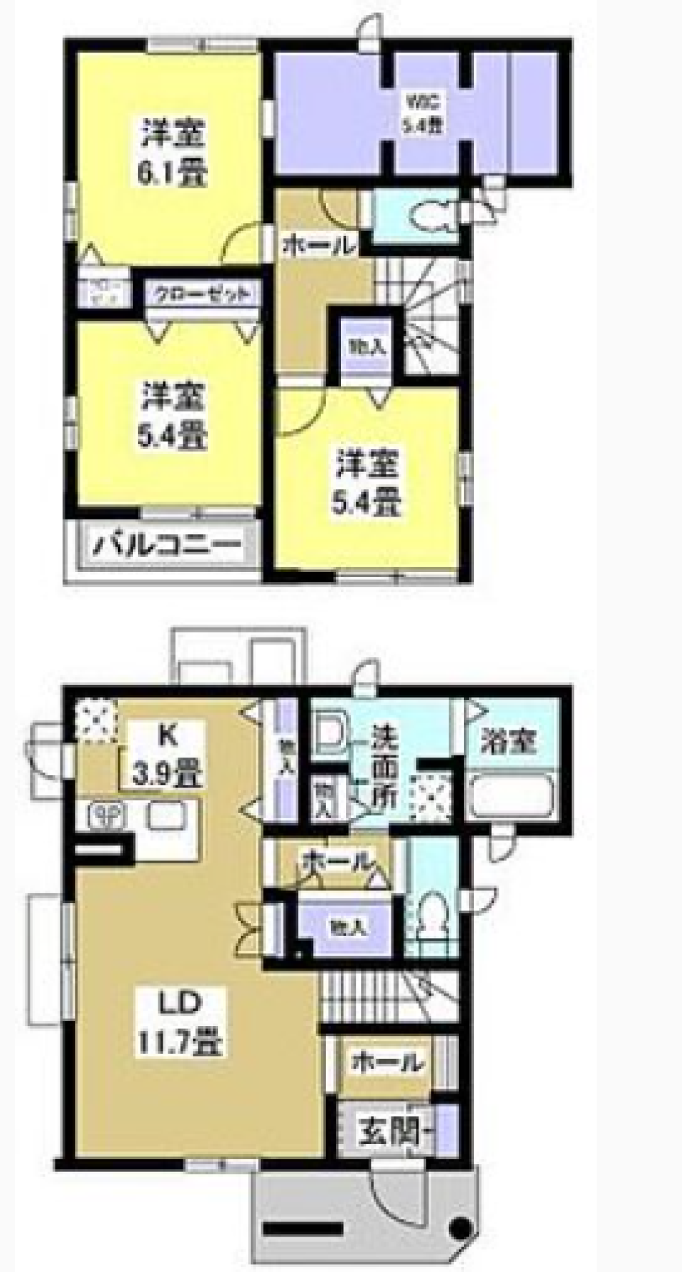 タウンハウスという選択肢。の間取り図