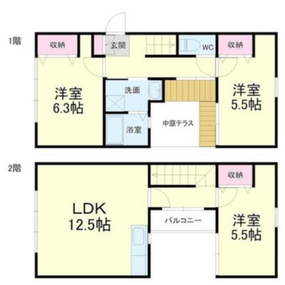 家族と、ペットと。の間取り図