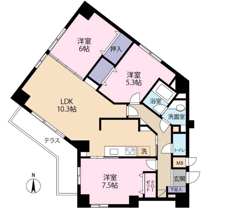 緑とともに暮らすの間取り図