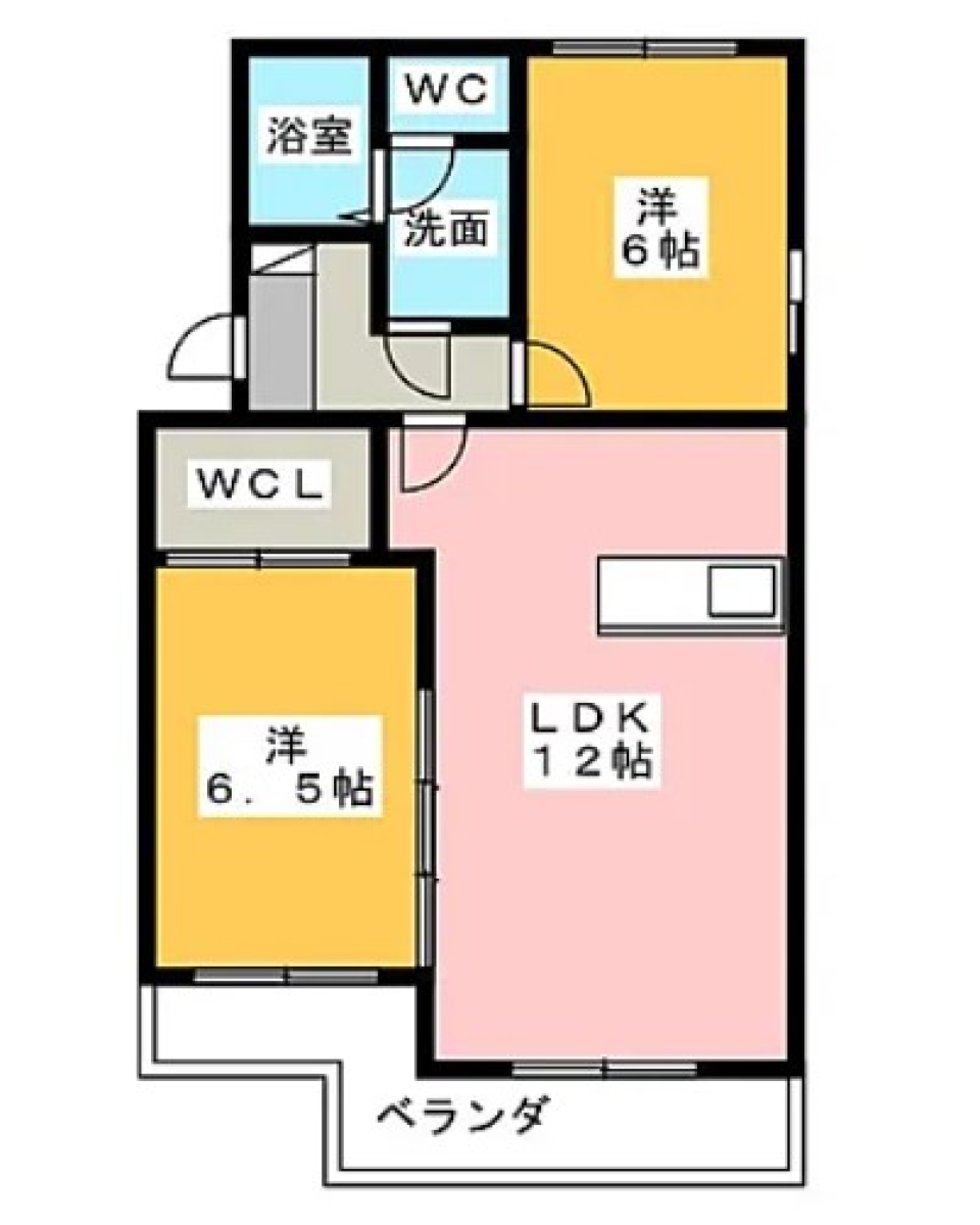 スタイリッシュモダンな空間をの間取り図