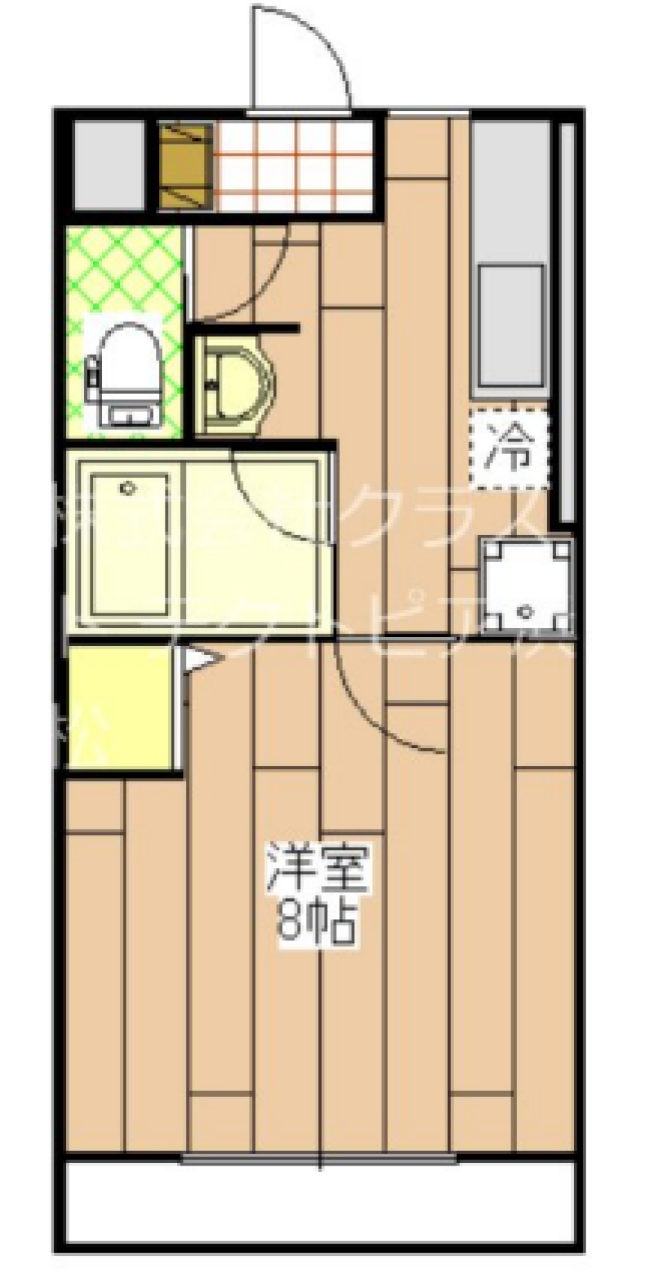 シンプルな1Kのお部屋