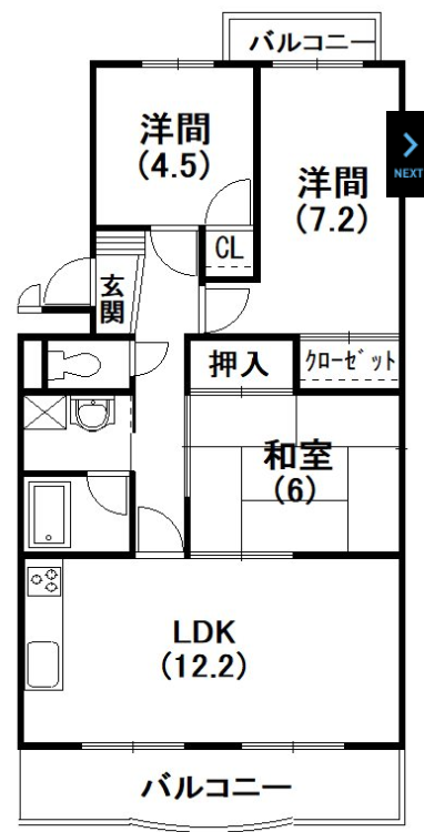 ３LDKの間取り