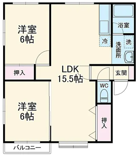 2LDKの間取り