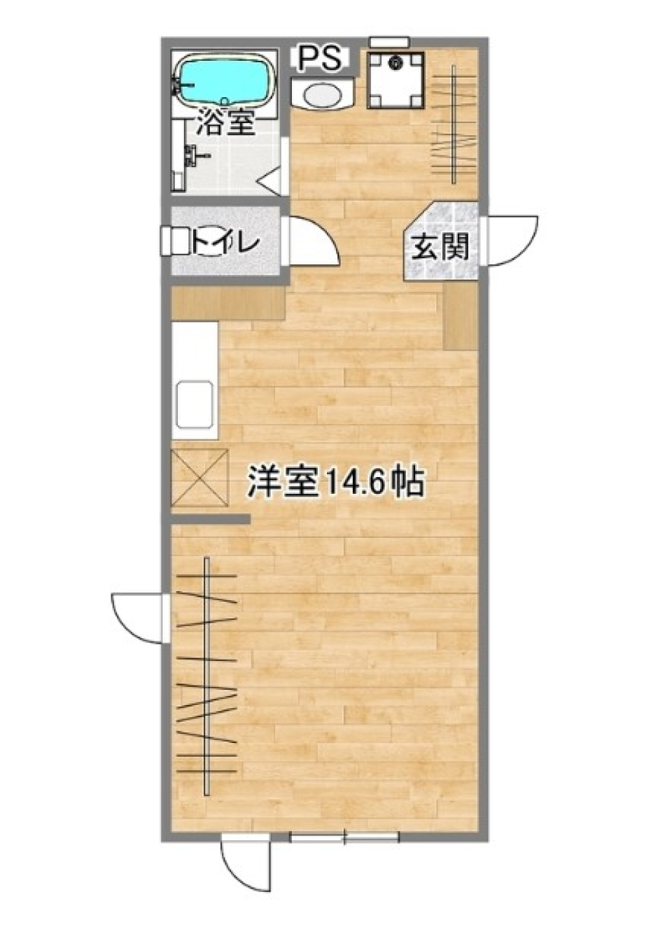 【ペット可】ミニマリストなあなたへ【築浅】の間取り図