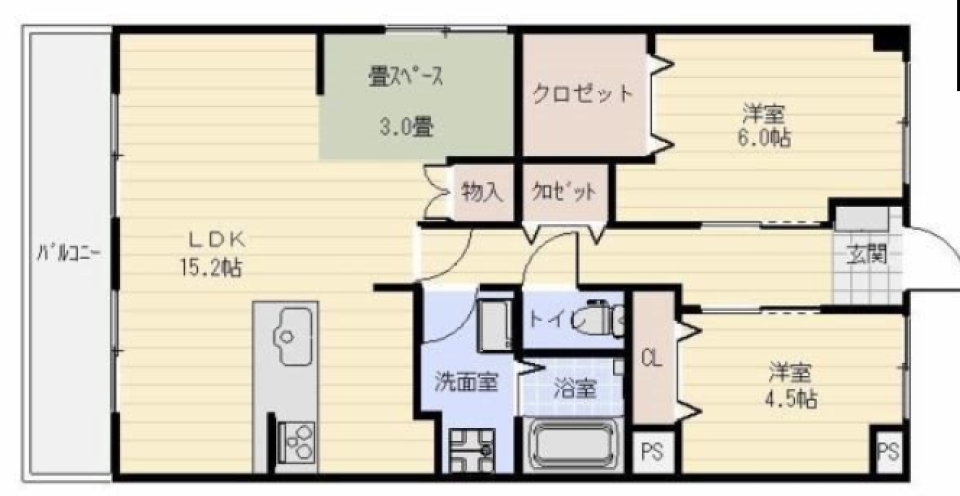 家族でウッディーな暮らしの間取り図