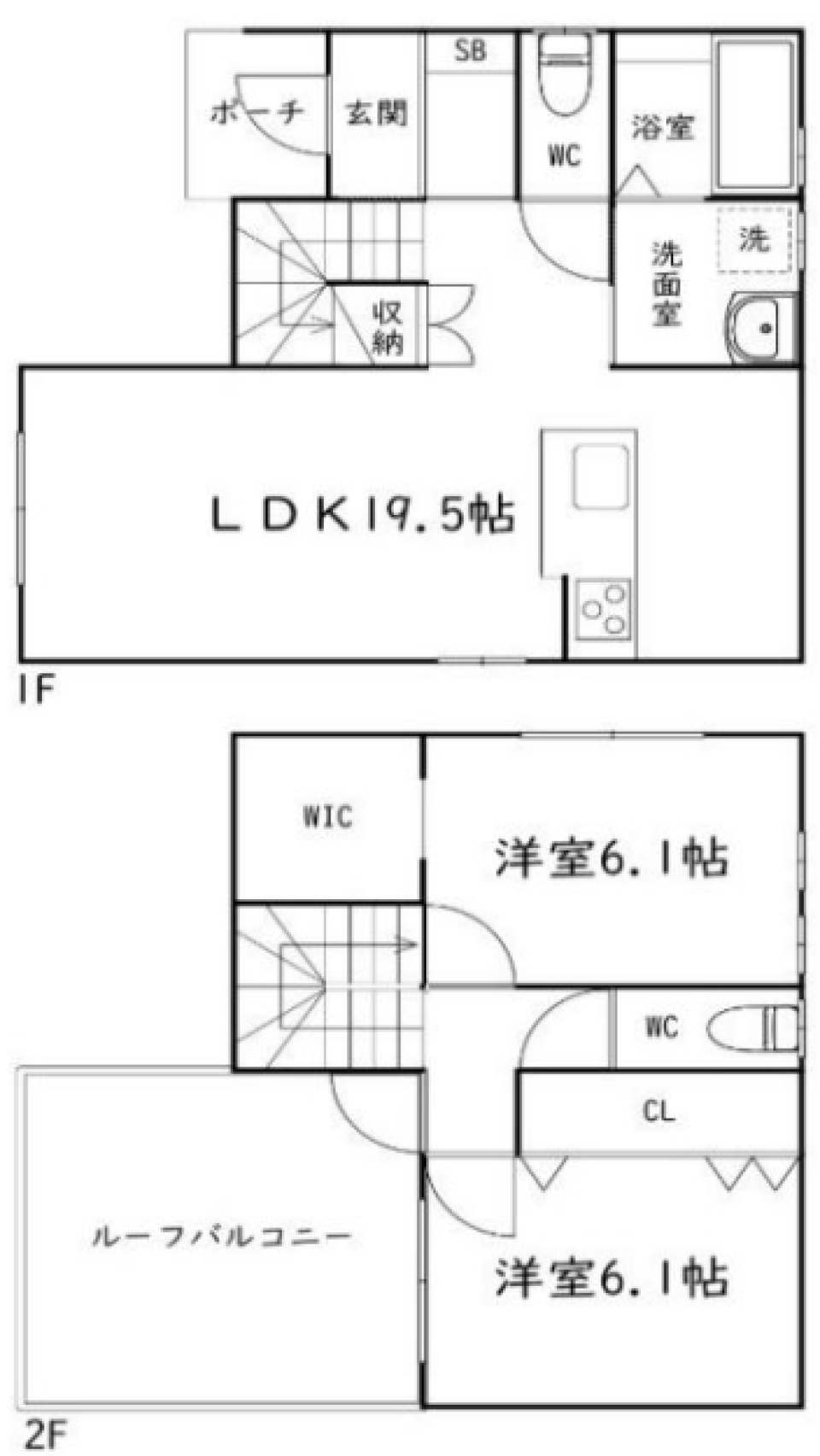 空を掴むバルコニーの間取り図