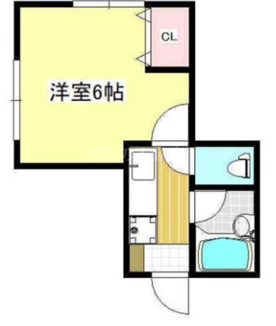 ブルーのドアの間取り図