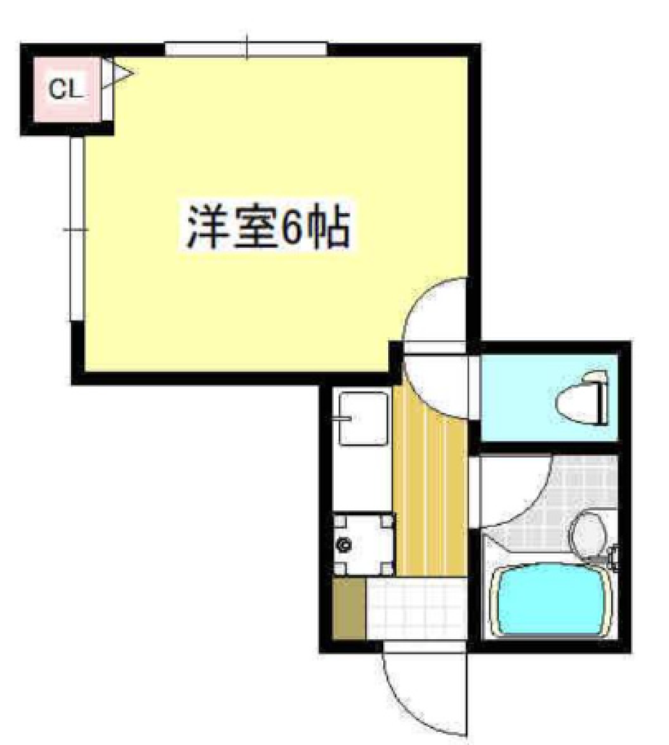 赤いドアの間取り図