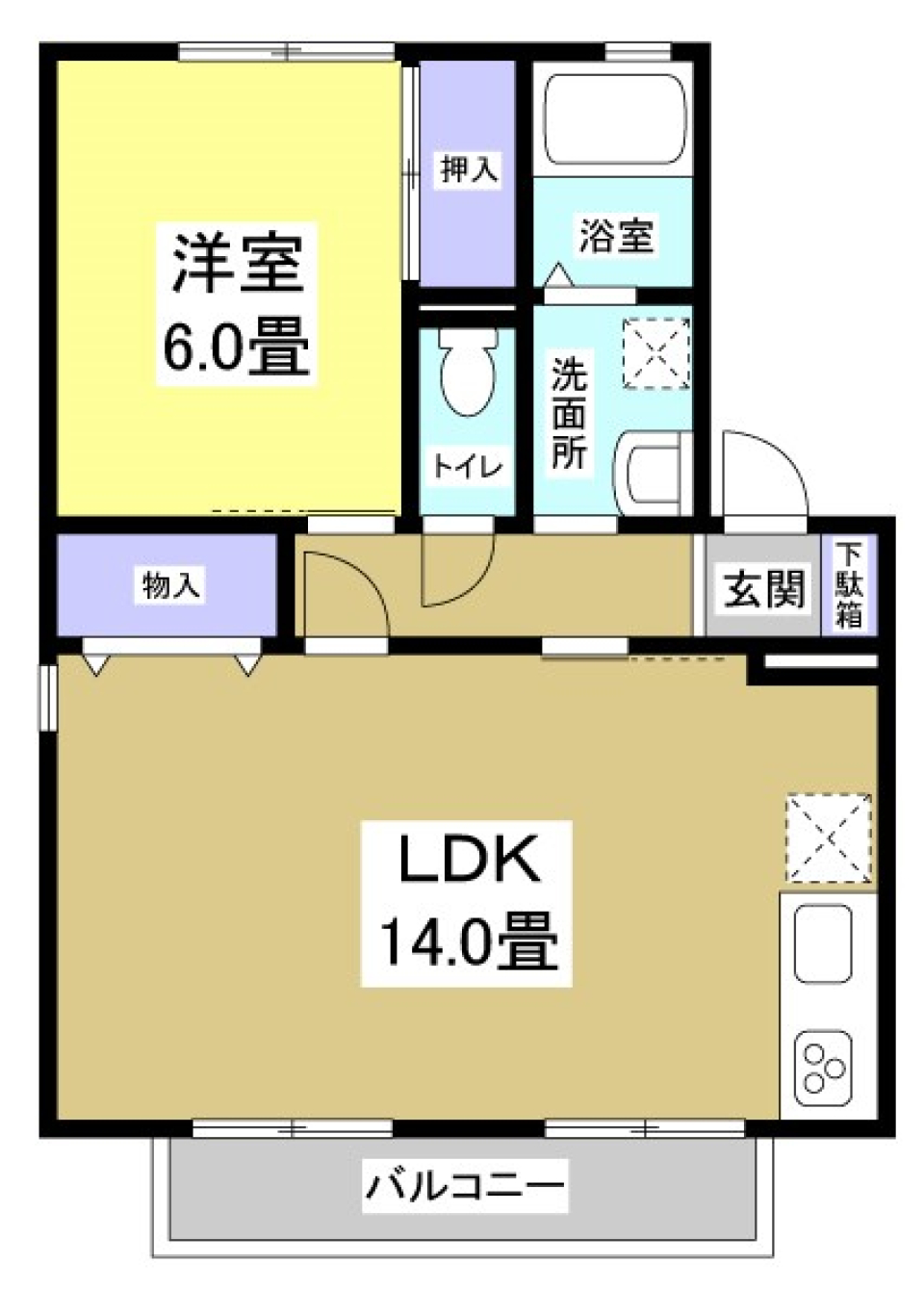 シンプルに生活がしたいの間取り図