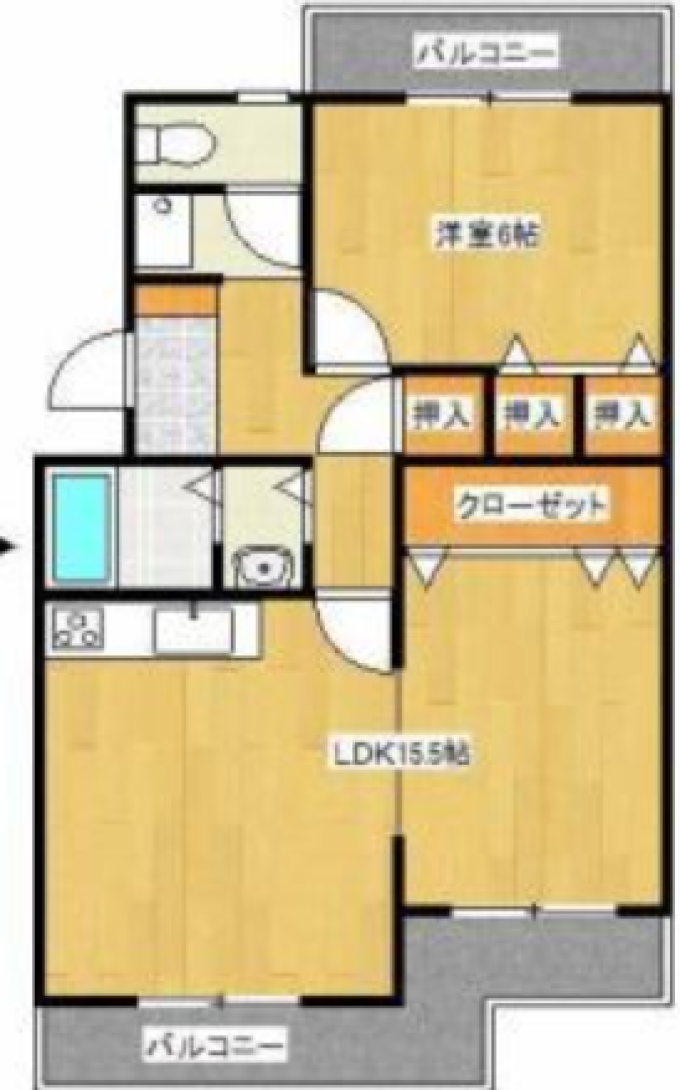 風そよぐ白い空間の間取り図