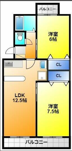 間取りは2LDKです