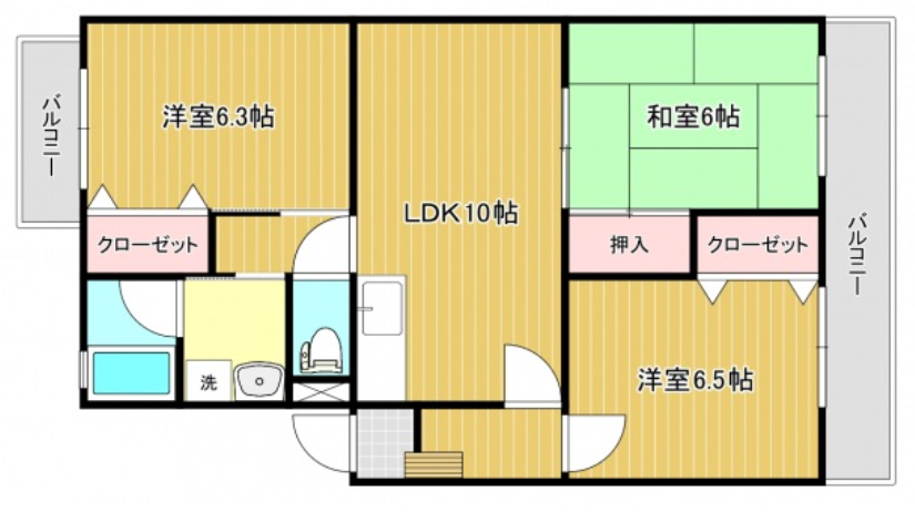 間取り（和室は洋室へ変更してます）