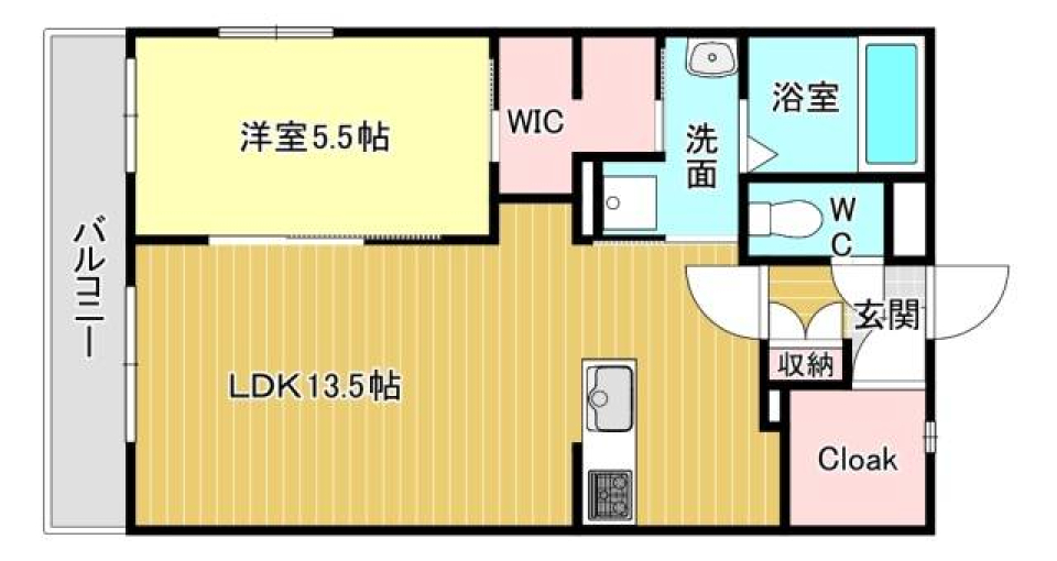 真っ白×空模様の間取り図