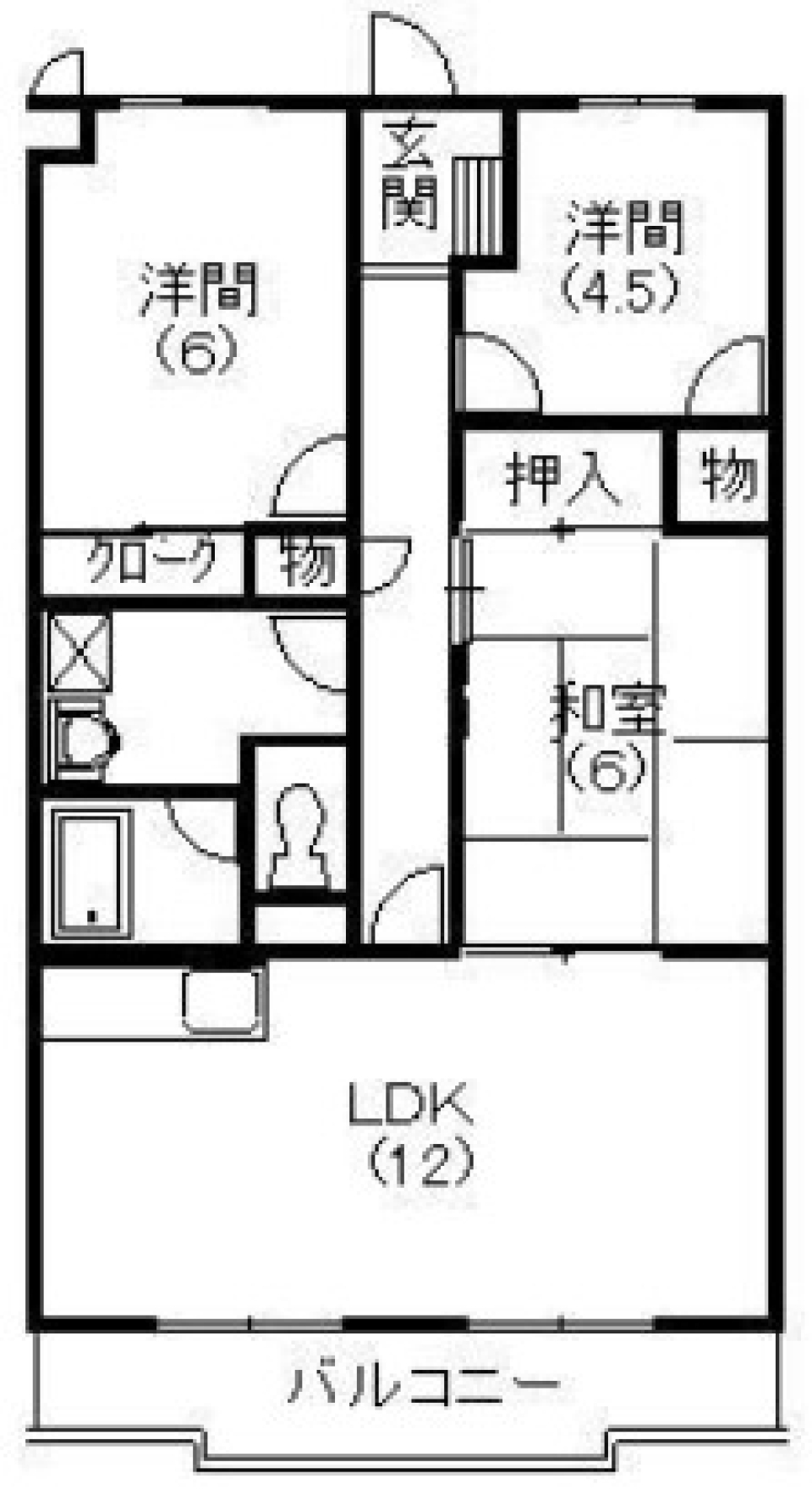 アクセントカラーを取り入れての間取り図