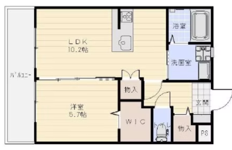 大人シックなモノトーンルームの間取り図