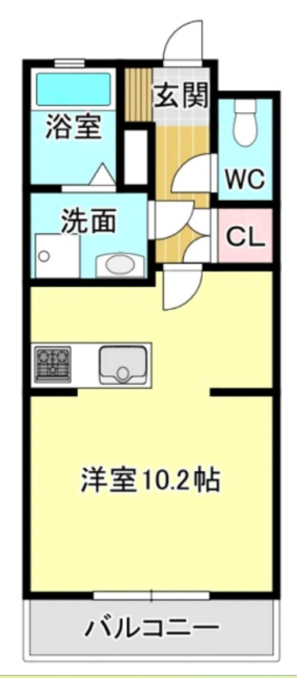 ネコに見つめられる！？の間取り図