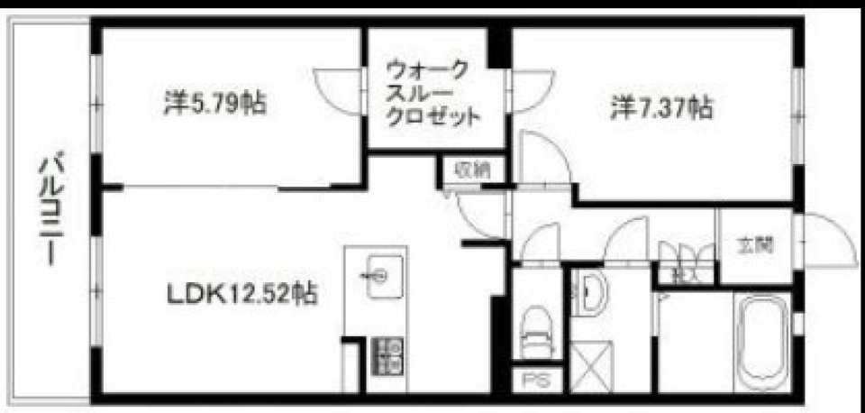 小さな家族にぴったりの理想の物件の間取り図