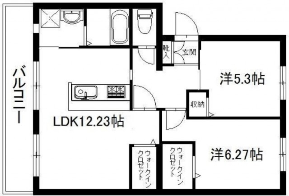 ブルックリンスタイルでカフェ気分♪の間取り図