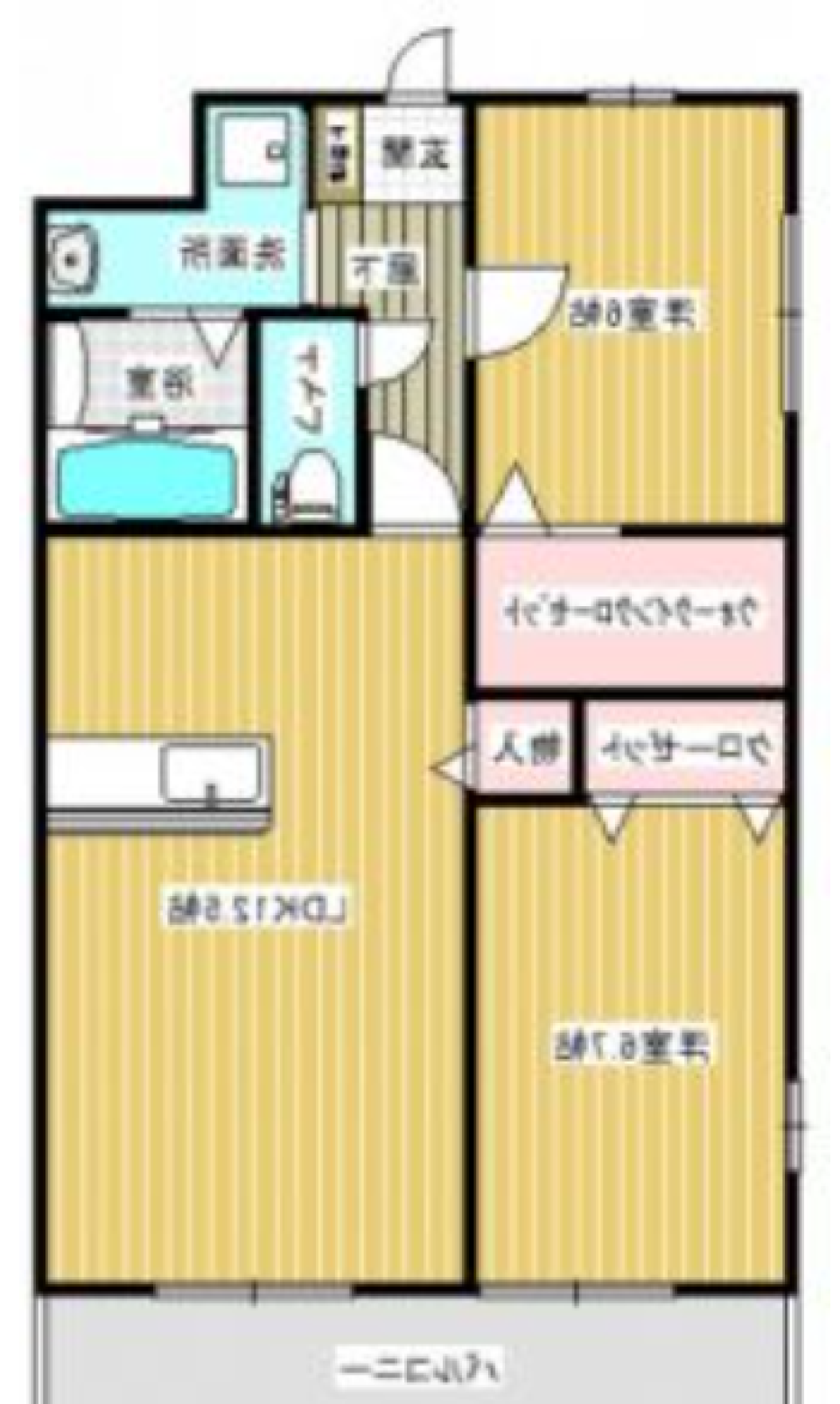 街の光りと陽の光りに照らされての間取り図