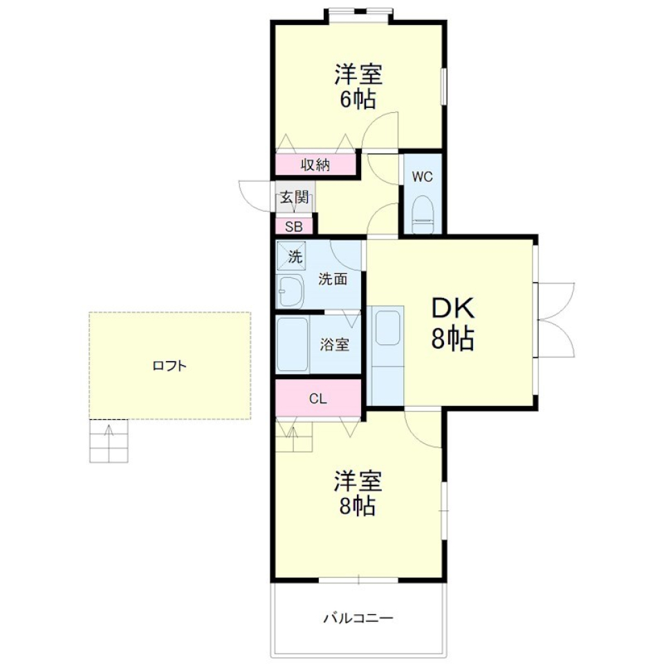 湖畔に佇む、American Villageの間取り図