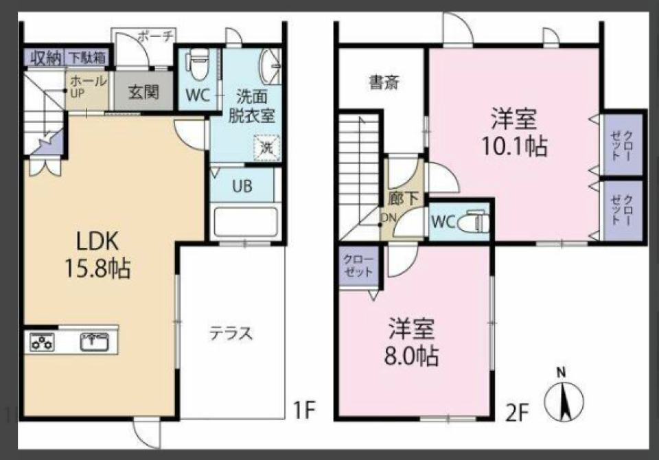 シックで優雅な戸建て暮らしをの間取り図