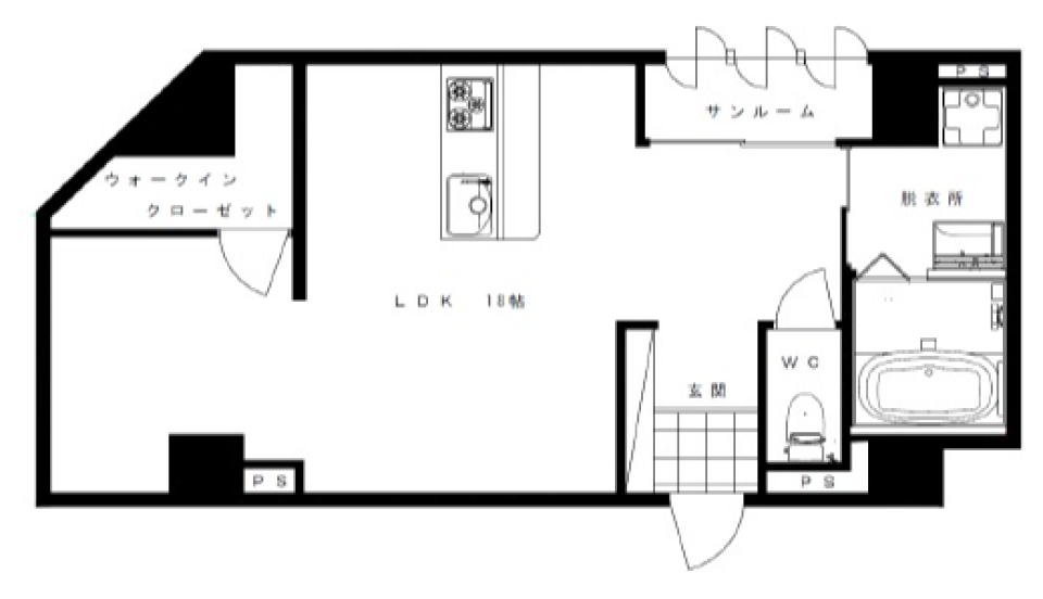 Antique cafe styleの間取り図