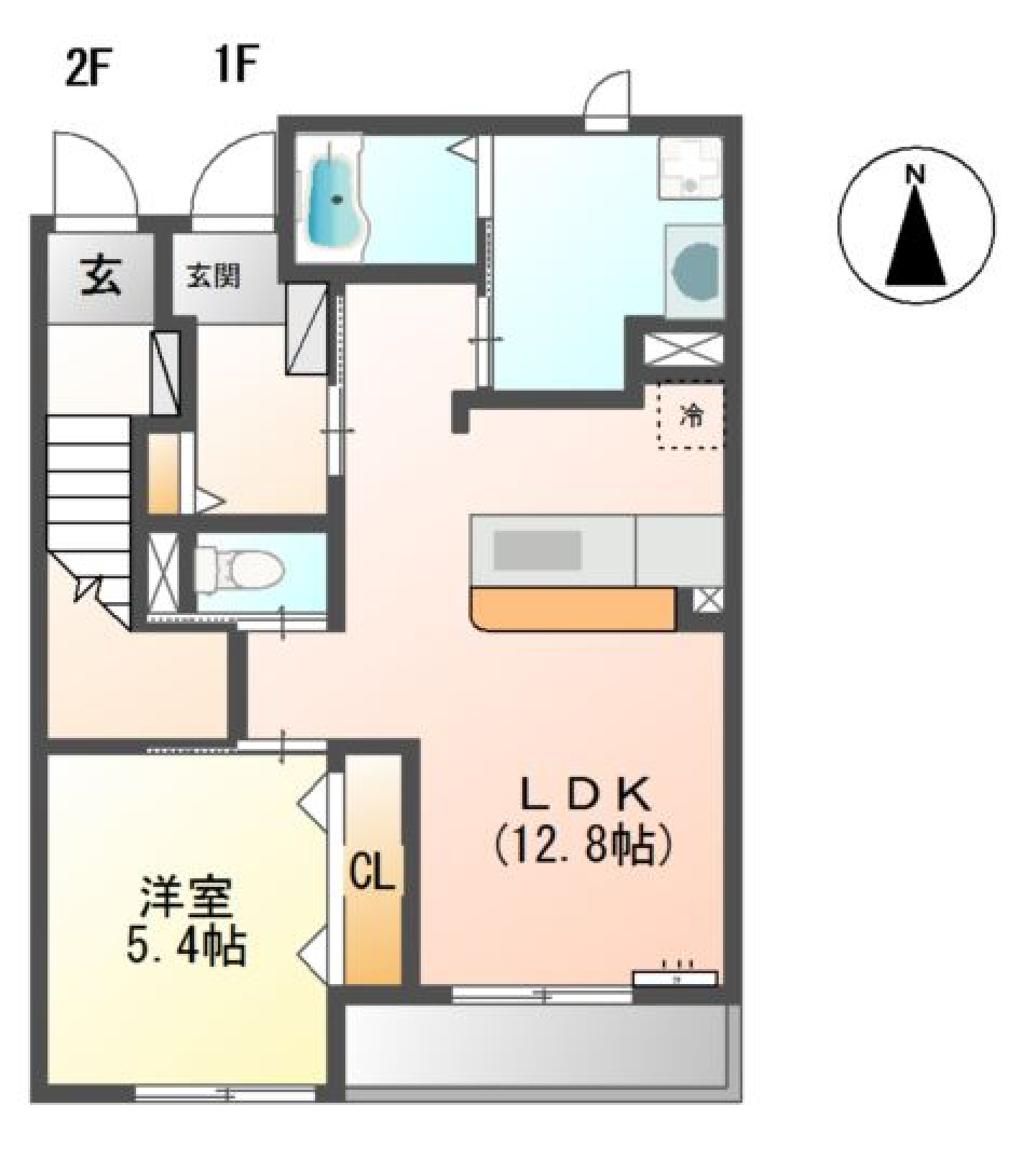 小さな家気分でのんびりライフの間取り図