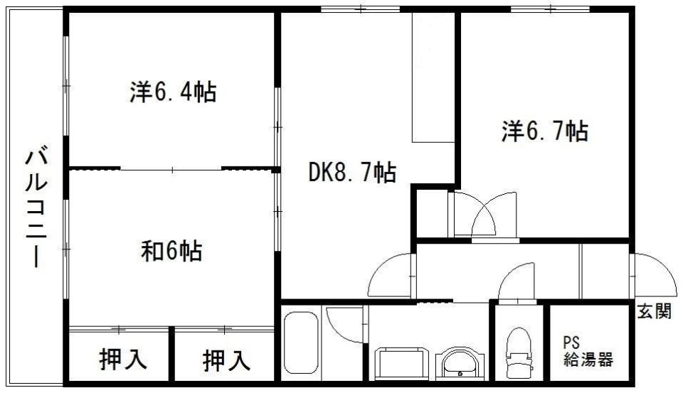 飛行機好き必見、エアパーク近く！の間取り図