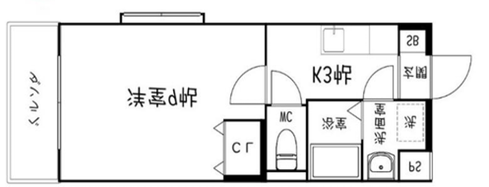 浴室に鏡はないけど、笑顔は無限大！の間取り図