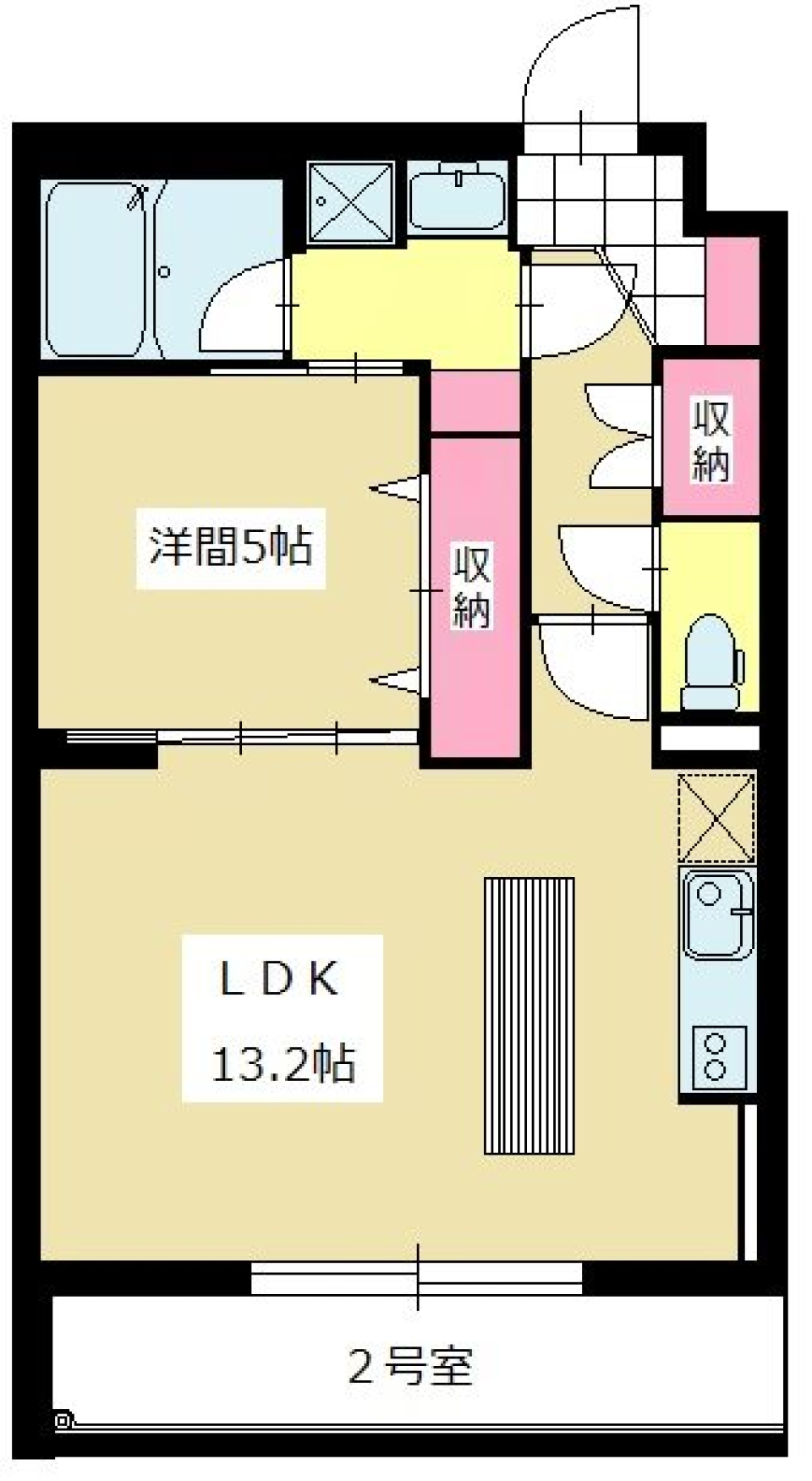 白壁の中のオアシスの間取り図