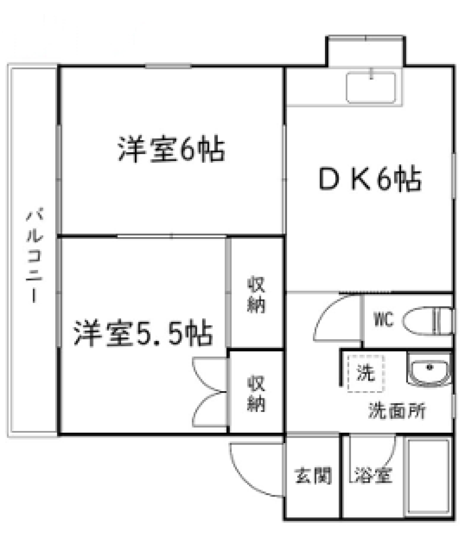 現地行かないとわからない、どこがどこの部屋やねんの間取り図