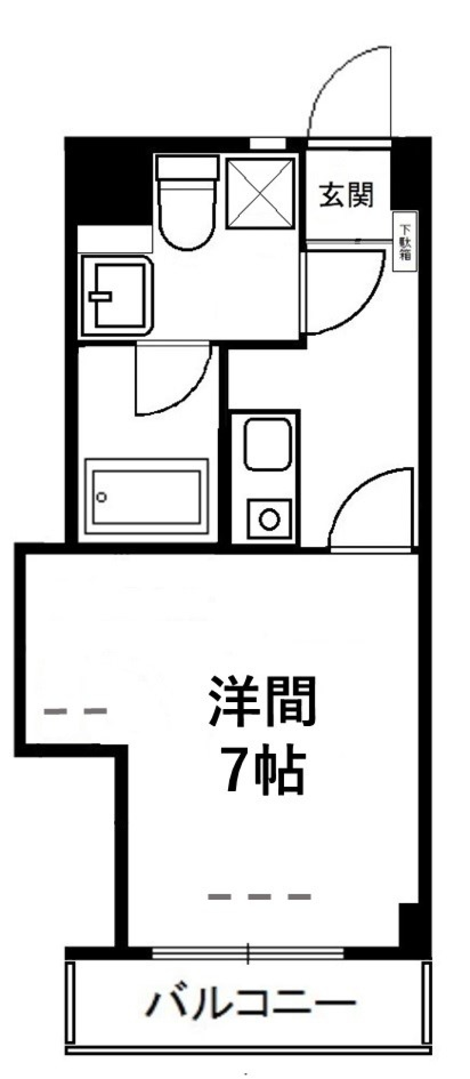 グレーで決めるお洒落宿の間取り図