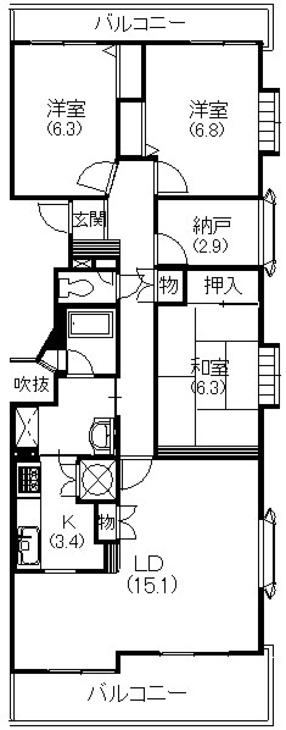 浜松市街中を望む、家族での新しい暮らしの間取り図