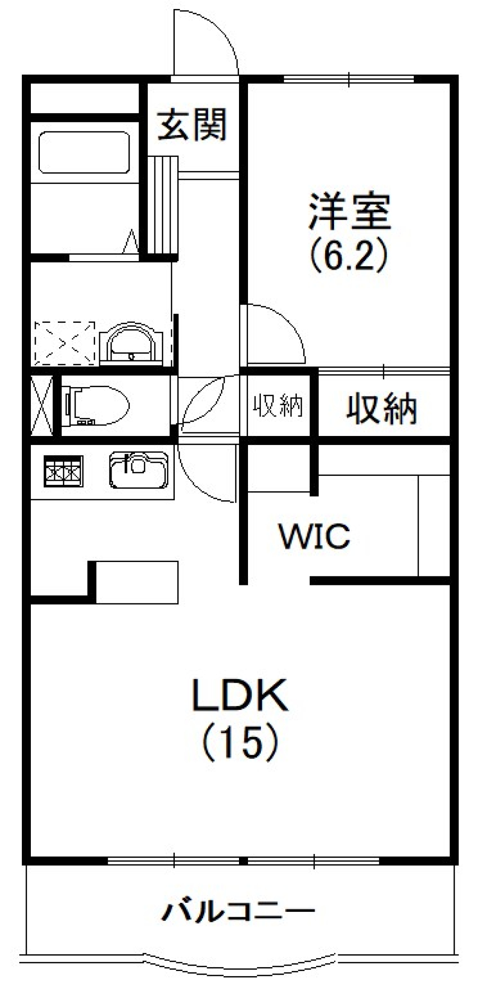 白壁木床、癒しの空間の間取り図