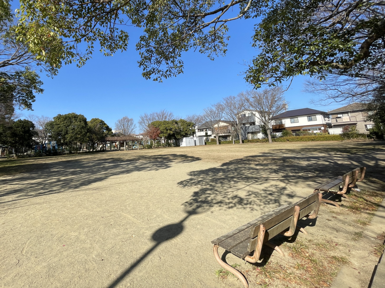 裏手に公園があります