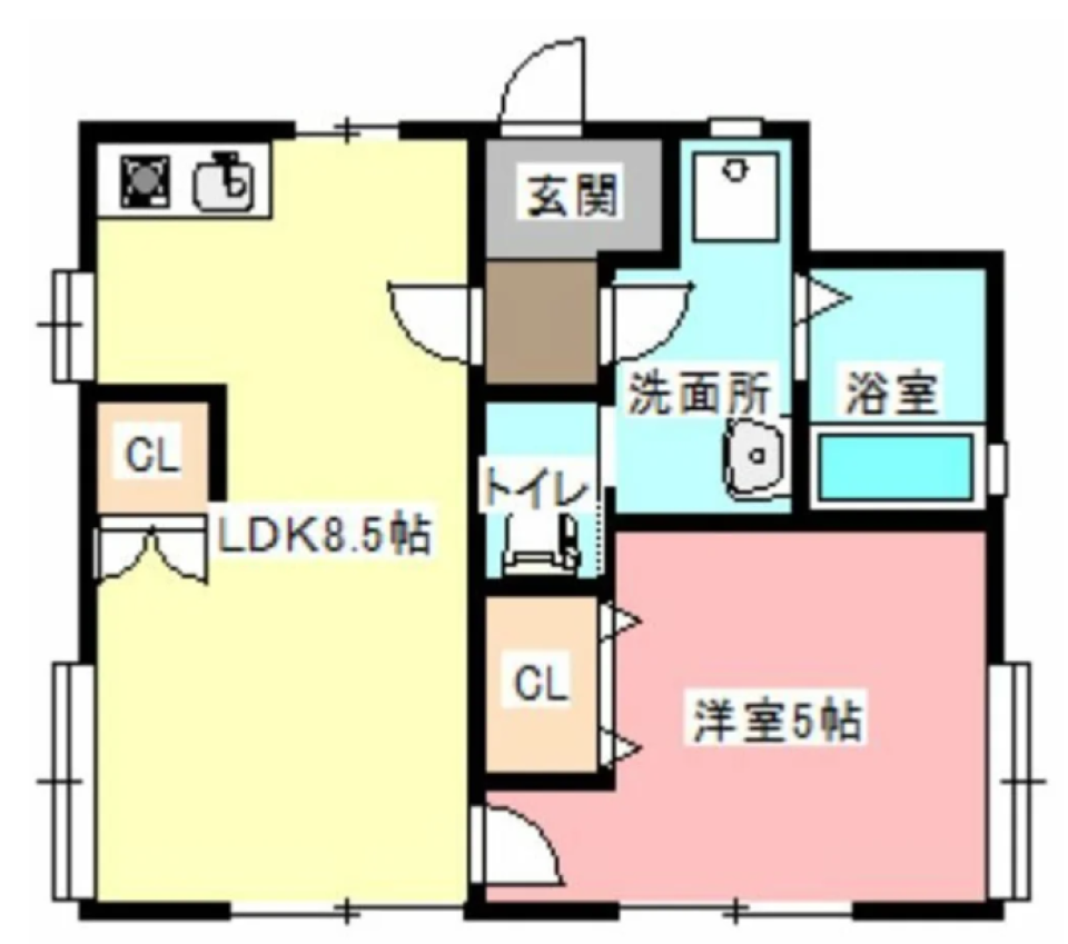 ハッピー＆カラフルな毎日の間取り図