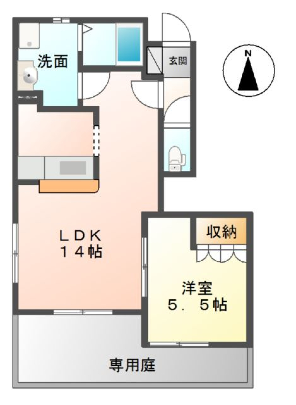 陽光&お庭、最高！の間取り図