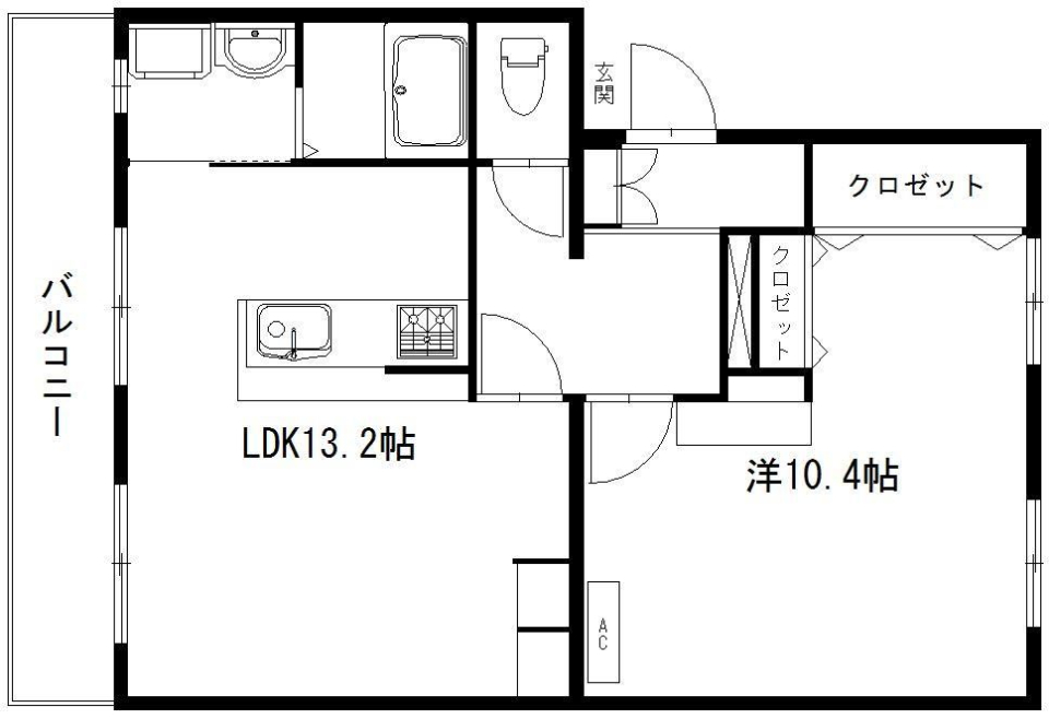 魅力的な水色キッチンで楽しむ新生活の間取り図