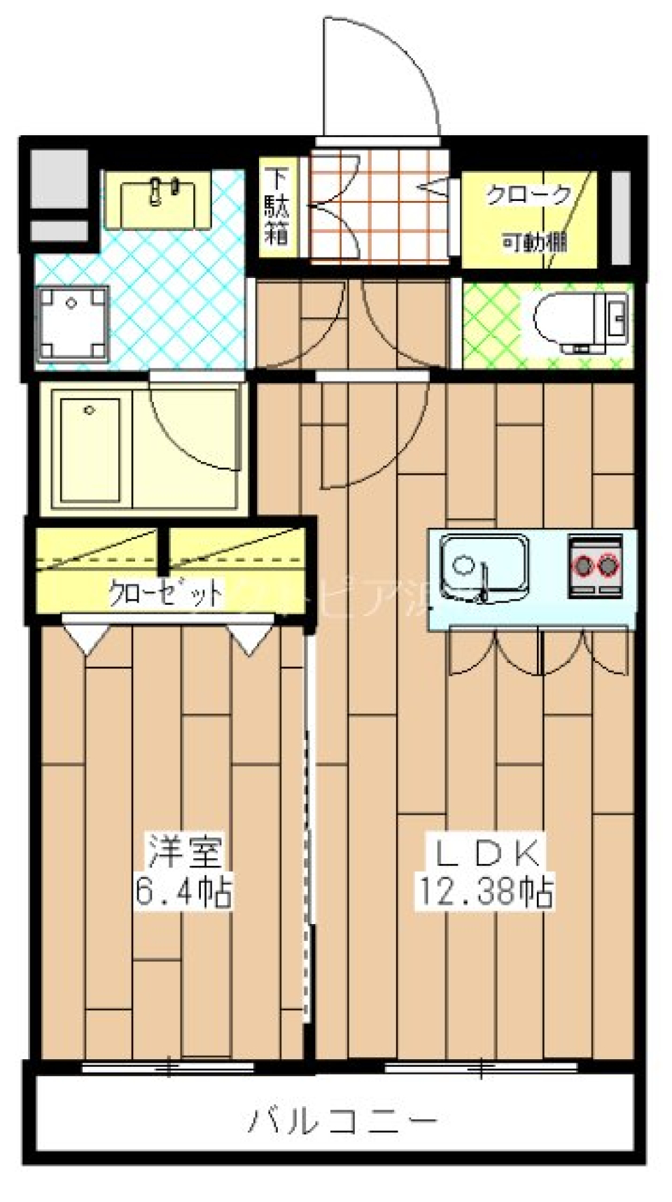 新築モダン、一人も二人も楽しいの間取り図