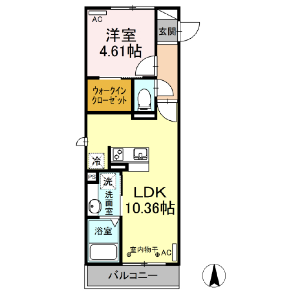 日当たり良好！セキュリティ万全！の間取り図