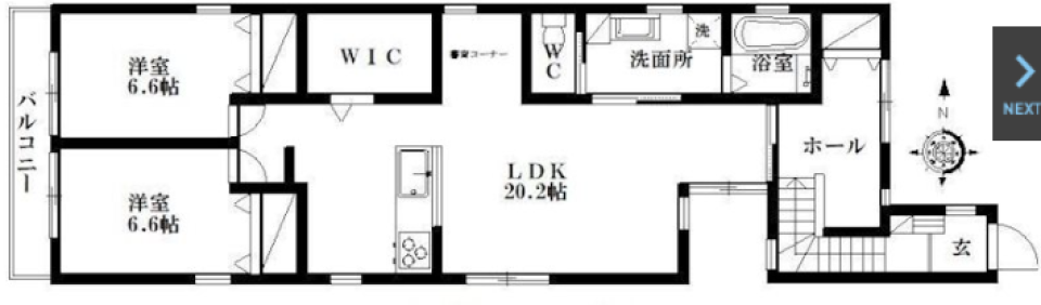 【築浅！！】高級ホテルみたい！？の間取り図