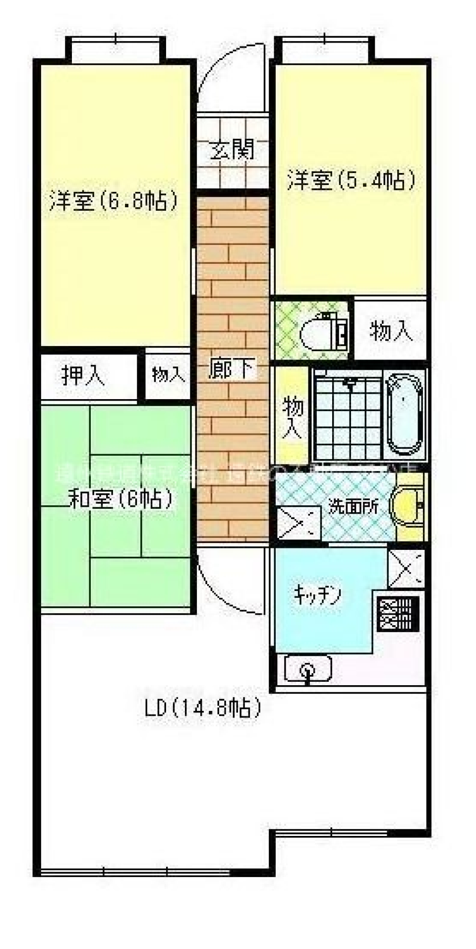 魅力満載の成子ライフの間取り図