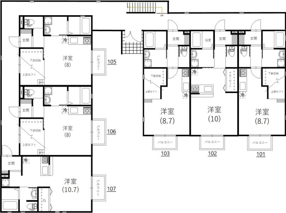 物件全体の間取り図